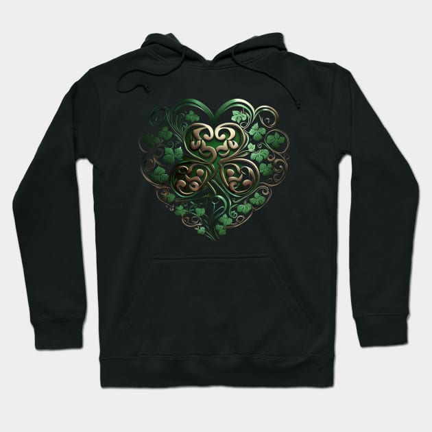 Shamrock into heart Hoodie by presstex.ua@gmail.com